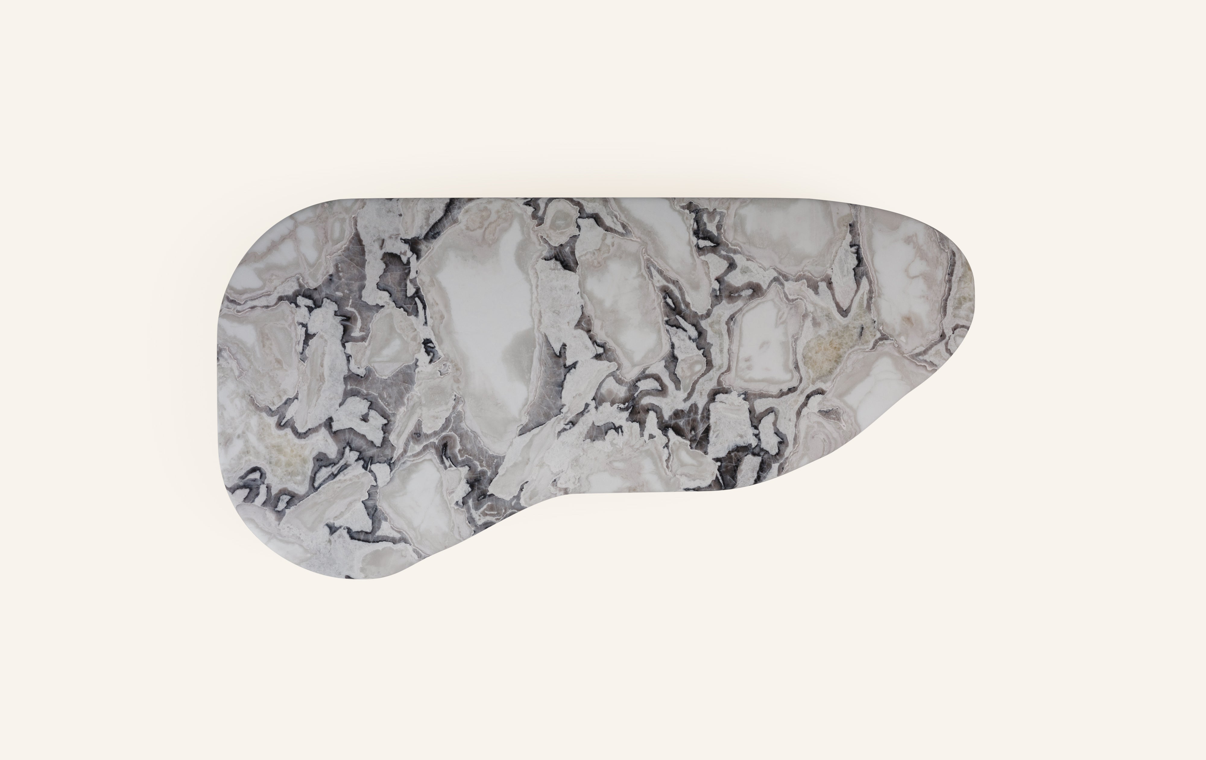 OYSTER WHITE MARBLE & ANTIQUE BRONZE