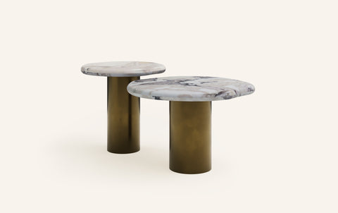 OYSTER WHITE MARBLE & ANTIQUE BRONZE